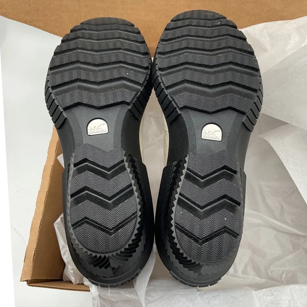 Sorel Brex Boot Lace-Free Waterproof Wedge Zip Croc Leather Chalk NL5148-191 8